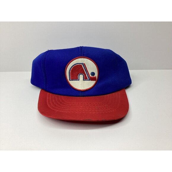 Quebec Nordiques Hat Krystal Cap Snug Adjustable Blue Red NHL Retro - Picture 1 of 6